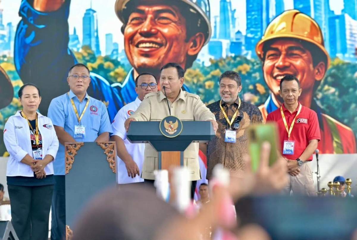 Sapa 400 Ribu Buruh di Monas, Presiden Prabowo: 'Saya Bersumpah Berjuang untuk Rakyat'