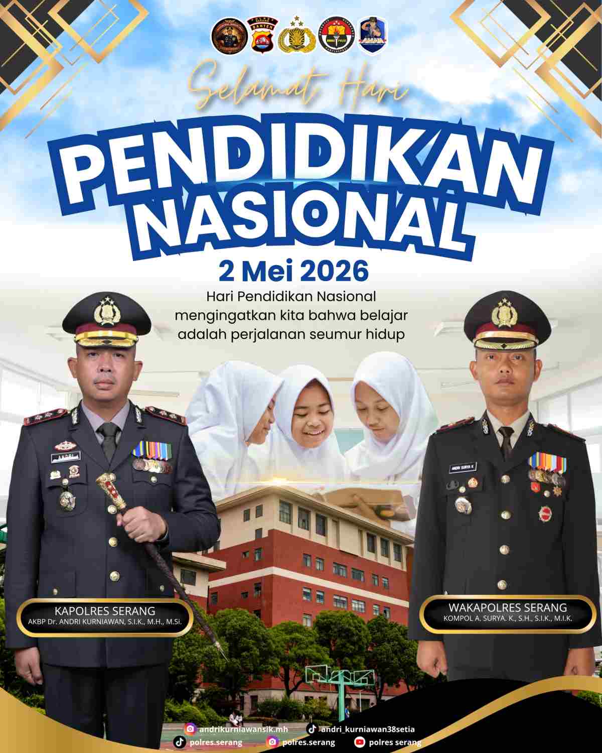 Peringati Hari Pendidikan Nasional, Kapolres Serang Tekankan Pentingnya Pendidikan Karakter dan Kedisiplinan