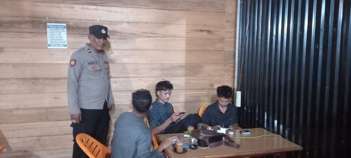Patroli Malam Polsek Meurah Mulia, Polisi Imbau Warga Waspada Curanmor dan Jaga Kamtibmas 