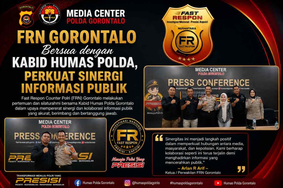 FRN Gorontalo Bersua dengan Kabid Humas Polda, Perkuat Sinergi Informasi Publik