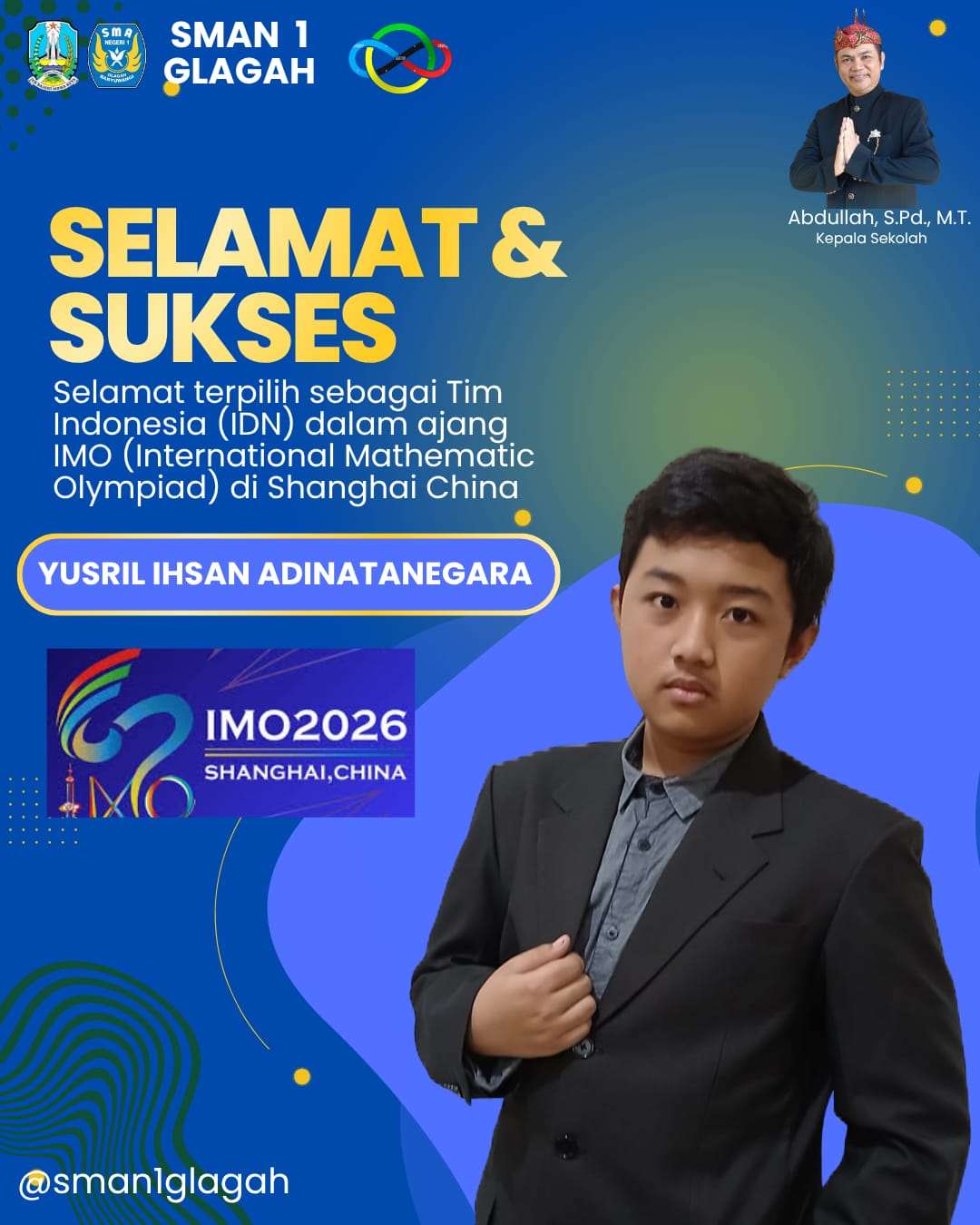 Kabar Prestasi dari Anak Banyuwangi: Putra Anggota Polresta Lolos Tim Indonesia di IMO 2026 Shanghai