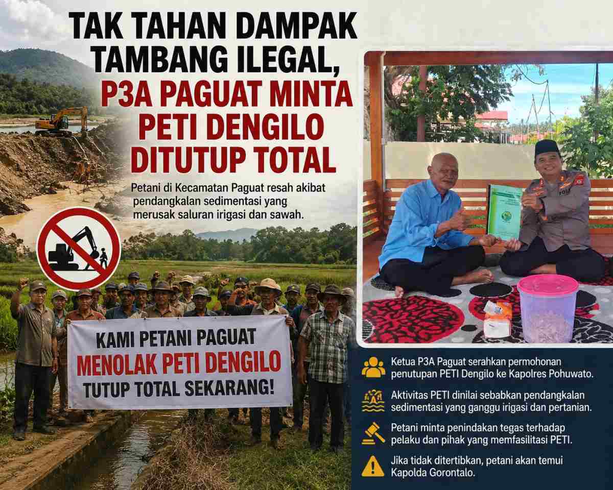 Tak Tahan Dampak Tambang Ilegal, P3A Paguat Minta PETI Dengilo Ditutup Total