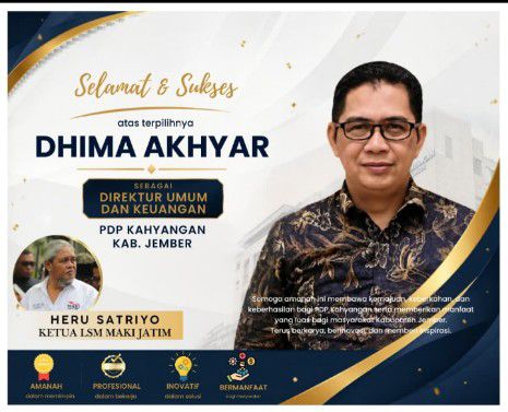 Heru MAKI Jatim Beri Dukungan Penuh, Dhima Akhyar Diharapkan Mampu Bangun PDP Kahyangan Lebih Profesional