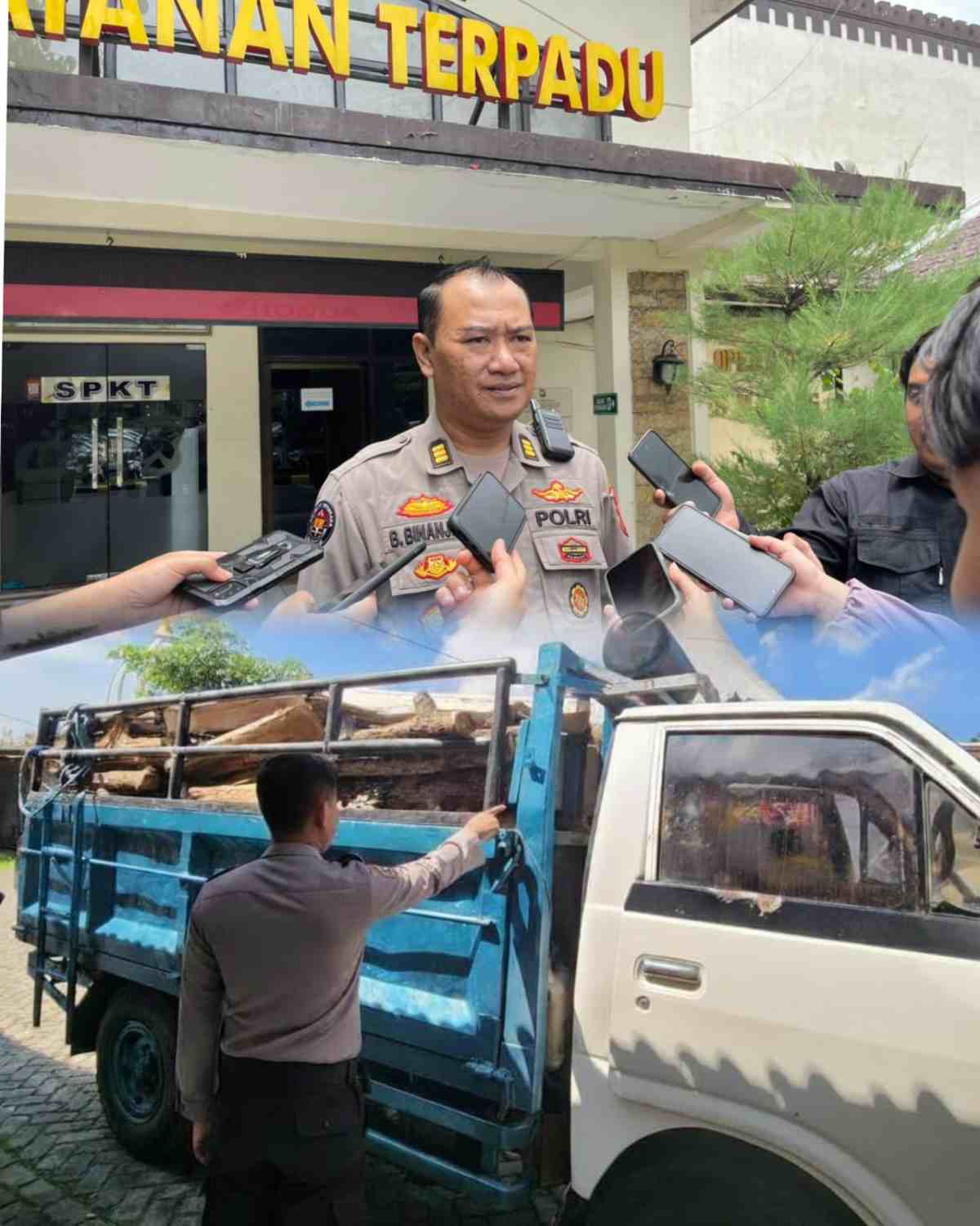Polres Malang Ungkap Pembalakan Hutan, Truk Bermuatan Kayu Diamankan