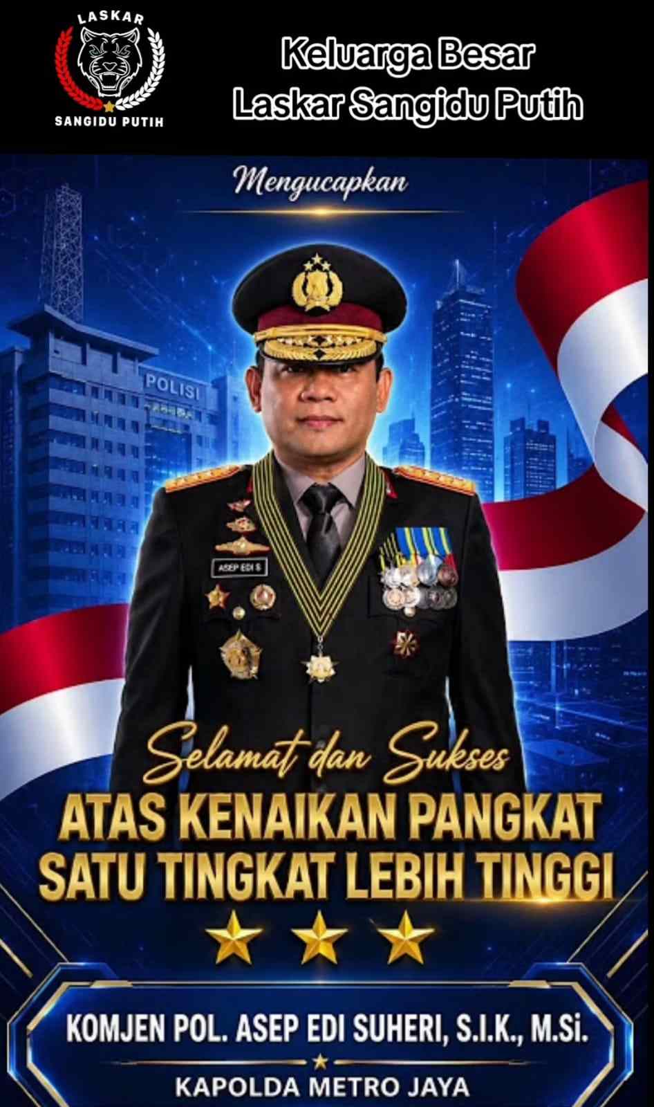 SELAMAT KEPADA KAPOLDA METRO JAYA ATAS KENAIKAN PANGKAT BINTANG 3